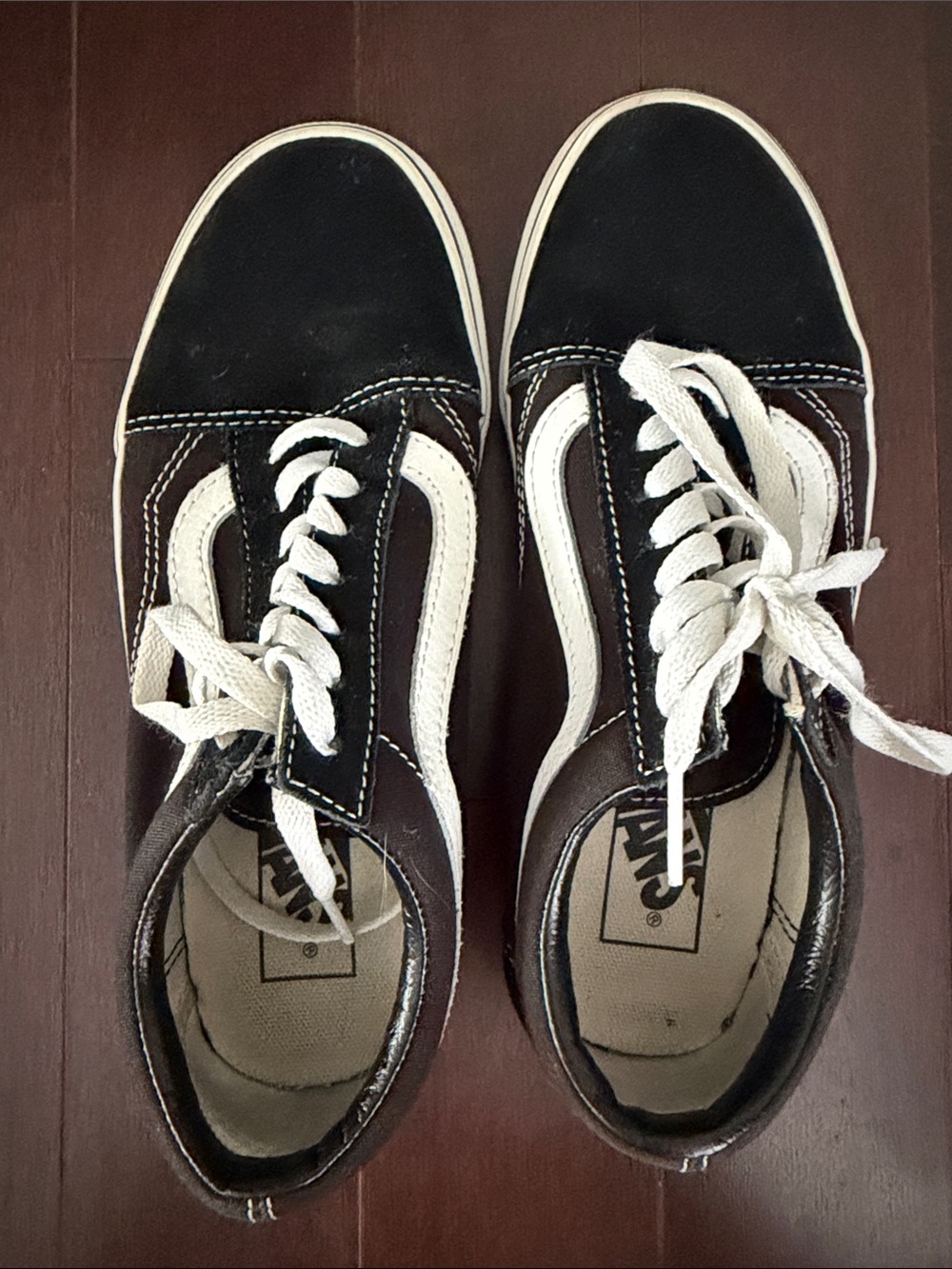 Vans Black and White Old Skool Low Top Sneakers